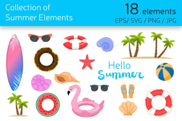 Download Collection of Summer Elements - Summer elements Collection