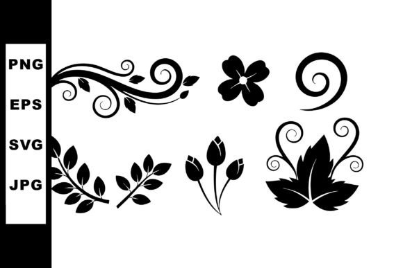 Download Black Floral Decorative Elements Vector - Decorative elements Collection
